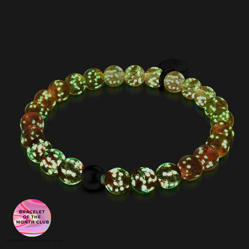 Ernte Ombre | 925 Sterling Silber | Glühwürmchen-Glasarmband