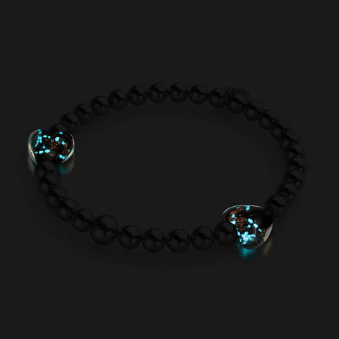 Obsidian | Firefly Glass Hearts Essence Armband 