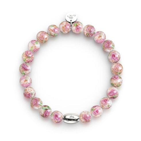 Primel | 925 Sterling Silber | Glühwürmchen-Glasgarten-Armband
