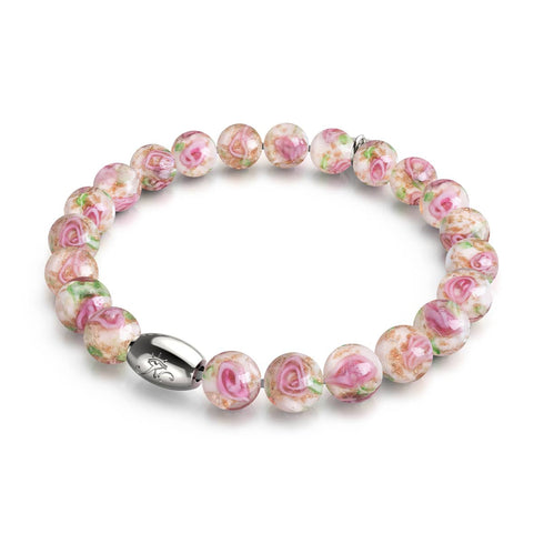 Primel | 925 Sterling Silber | Glühwürmchen-Glasgarten-Armband
