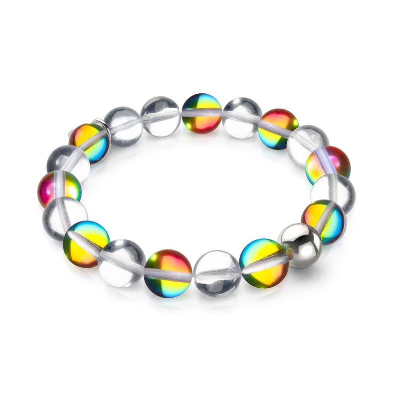 Regenbogenhimmel | 925er Sterlingsilber | Statement-Armband aus Galaxieglas 