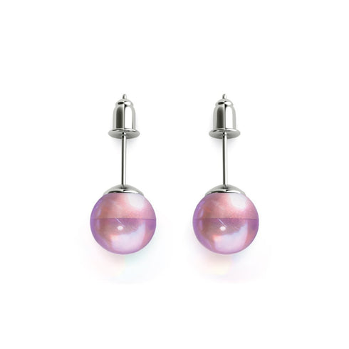 Ultraviolett | 925 Sterling Silber | Galaxie Glas Ohrstecker