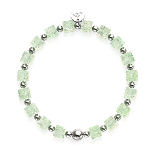 Eis-Matcha | Glitzerglas | Zuckerwürfel-Armband 