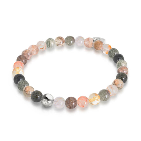 Waldquarz | Silber | Heilendes Edelsteinperlenarmband 