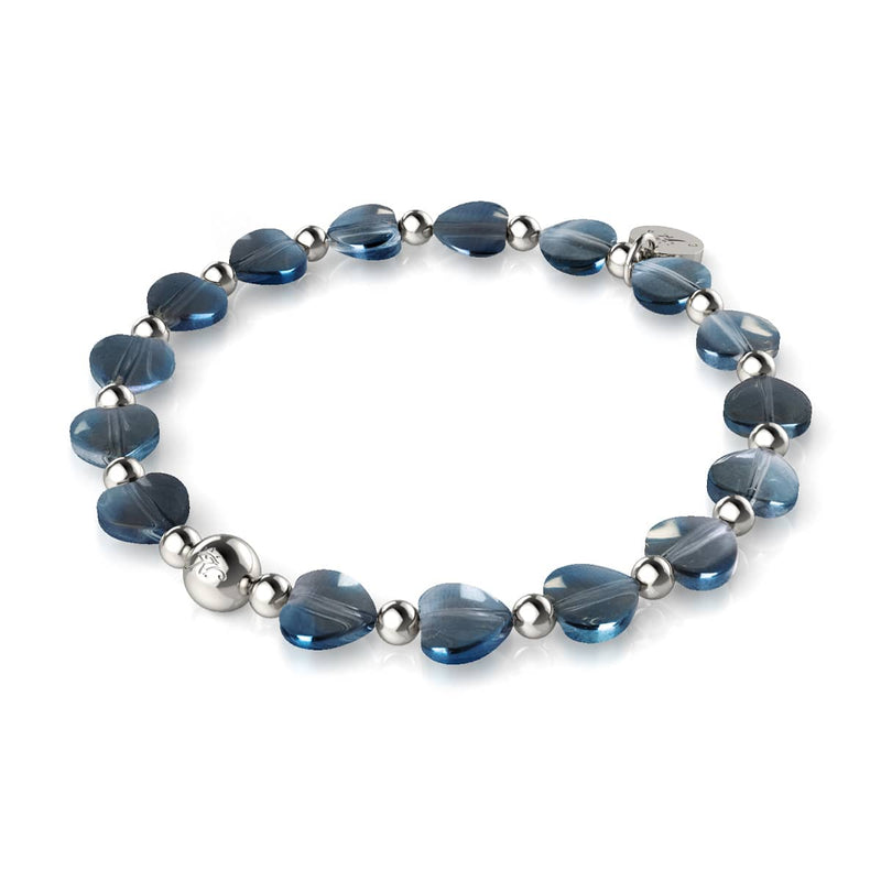 Blaue Liebe | Infinity Herzen Armband