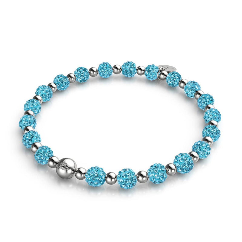 Fidschi-Blau | Kristall-Kikiballa-Armband 