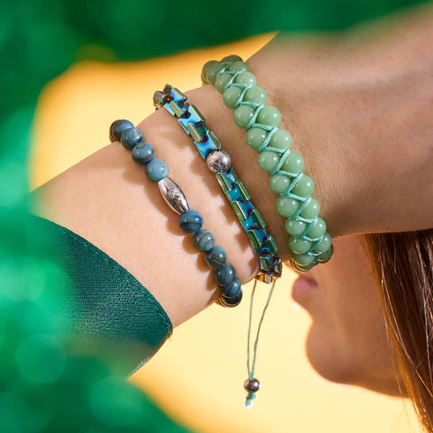 Viridian | Lumos Keramik | Vitality Makramee Armband