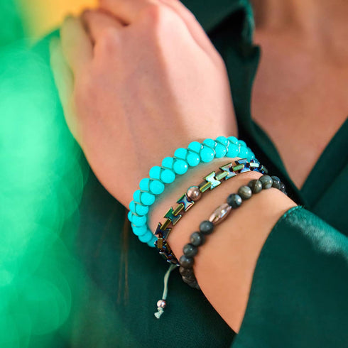 Viridian | Lumos Keramik | Vitality Makramee Armband