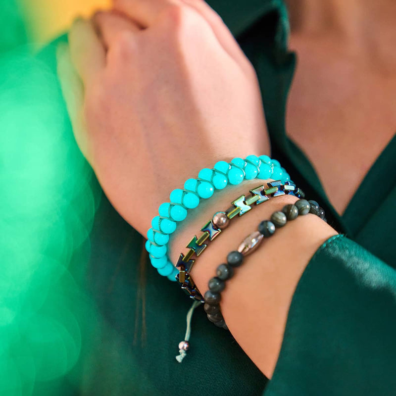 Viridian | Lumos Keramik | Vitality Makramee Armband