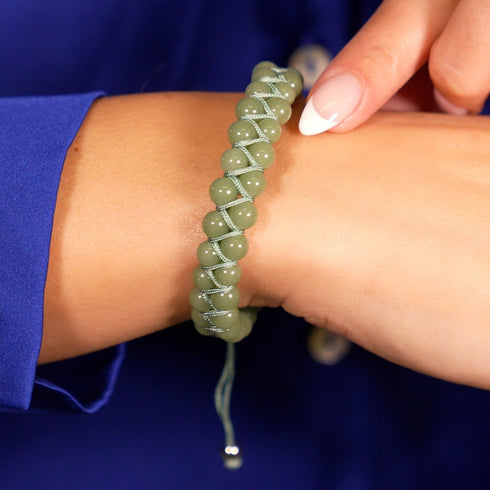 Viridian | Lumos Keramik | Vitality Makramee Armband
