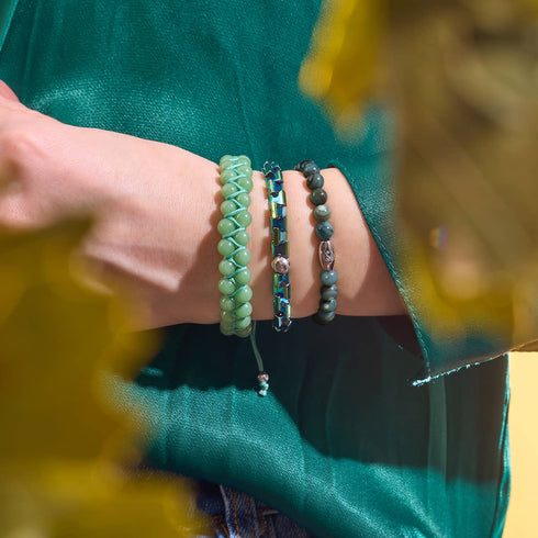 Viridian | Lumos Keramik | Vitality Makramee Armband