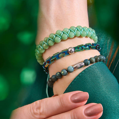 Viridian | Lumos Keramik | Vitality Makramee Armband