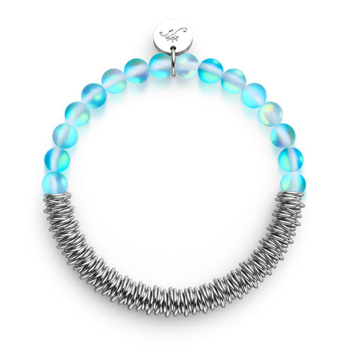 Aquamarin | Silber | Meerjungfrauenglas x Links of Love Armband