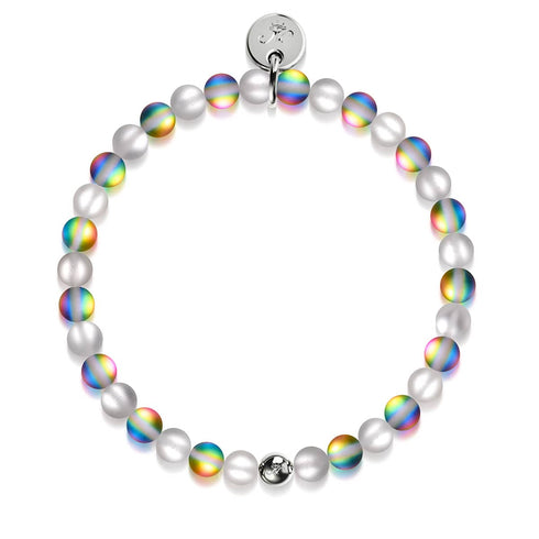 Feenstaub | Silber | Meerjungfrau Glasperlenarmband 
