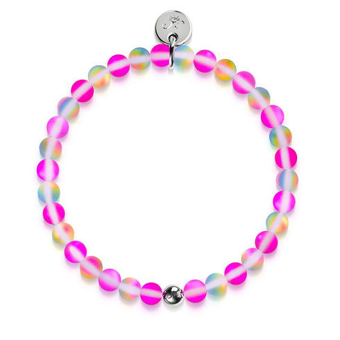 Rosa Limonade | Silber | Meerjungfrau Glasperlenarmband 