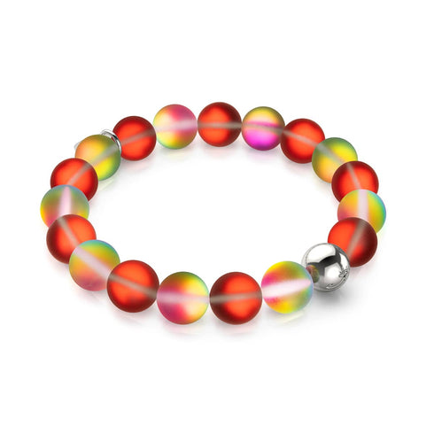 Granatapfel | Silber | Meerjungfrau Glas Statement Armband 