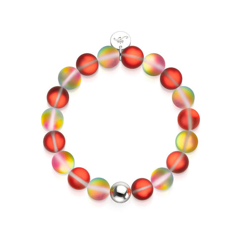 Granatapfel | Silber | Meerjungfrau Glas Statement Armband 