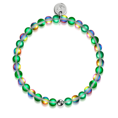 Einhorn Grün | Silber | Meerjungfrau Glasperlenarmband