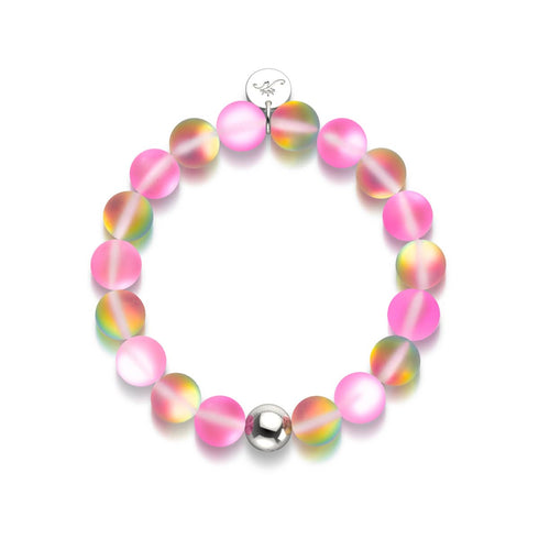 Einhorn Pink | Silber | Meerjungfrau Glas Statement Armband 