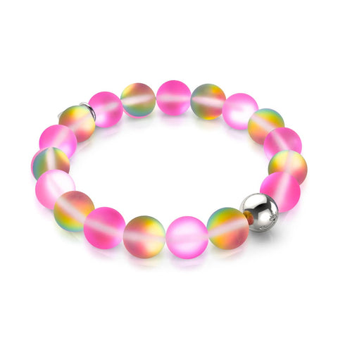 Einhorn Pink | Silber | Meerjungfrau Glas Statement Armband 