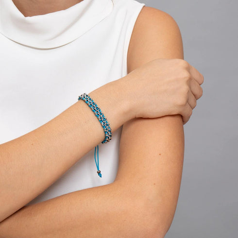 Kismet Links | Pantone Armband | Silber | Capri